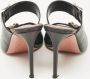 Amina Muaddi Pre-owned Leather sandals Black Dames - Thumbnail 3