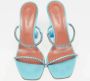 Amina Muaddi Pre-owned Leather sandals Blue Dames - Thumbnail 3