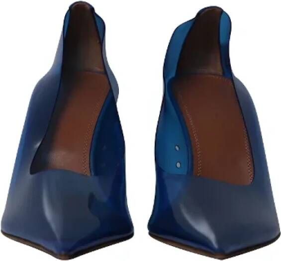 Amina Muaddi Pre-owned Plastic heels Blue Dames