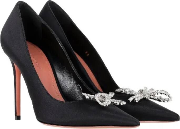 Amina Muaddi Pre-owned Satin heels Black Dames