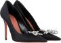 Amina Muaddi Pre-owned Satin heels Black Dames - Thumbnail 4