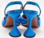 Amina Muaddi Pre-owned Satin heels Blue Dames - Thumbnail 5