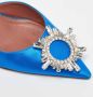 Amina Muaddi Pre-owned Satin heels Blue Dames - Thumbnail 7