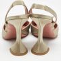 Amina Muaddi Pre-owned Satin heels Gray Dames - Thumbnail 4