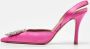 Amina Muaddi Pre-owned Satin heels Pink Dames - Thumbnail 2