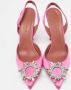 Amina Muaddi Pre-owned Satin heels Pink Dames - Thumbnail 3