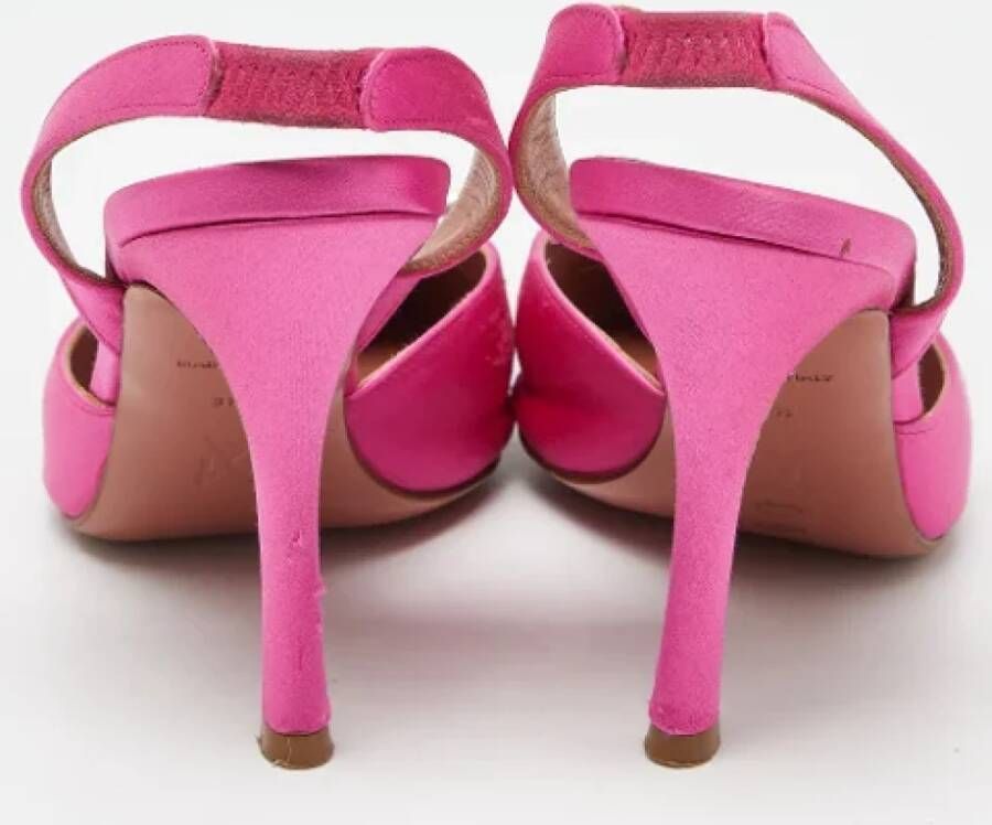 Amina Muaddi Pre-owned Satin heels Pink Dames