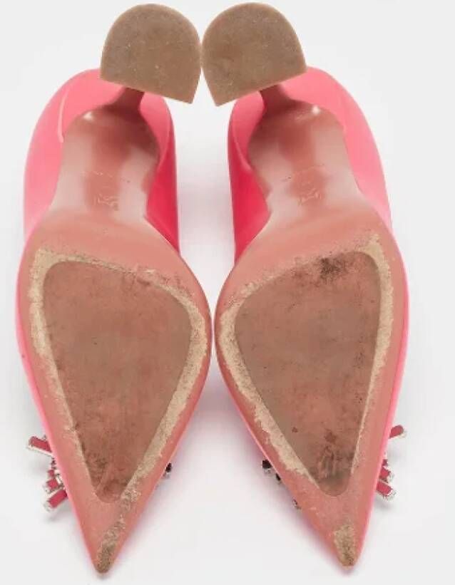 Amina Muaddi Pre-owned Satin heels Pink Dames