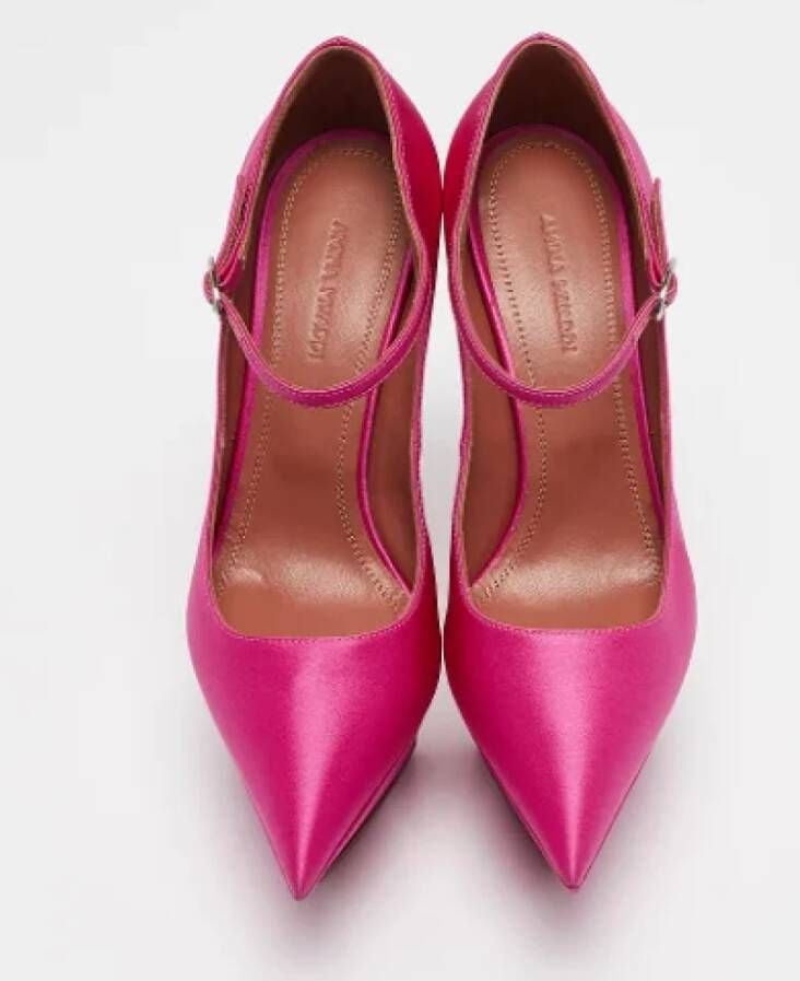 Amina Muaddi Pre-owned Satin heels Pink Dames