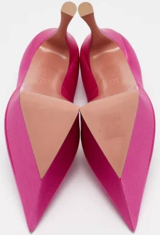 Amina Muaddi Pre-owned Satin heels Pink Dames