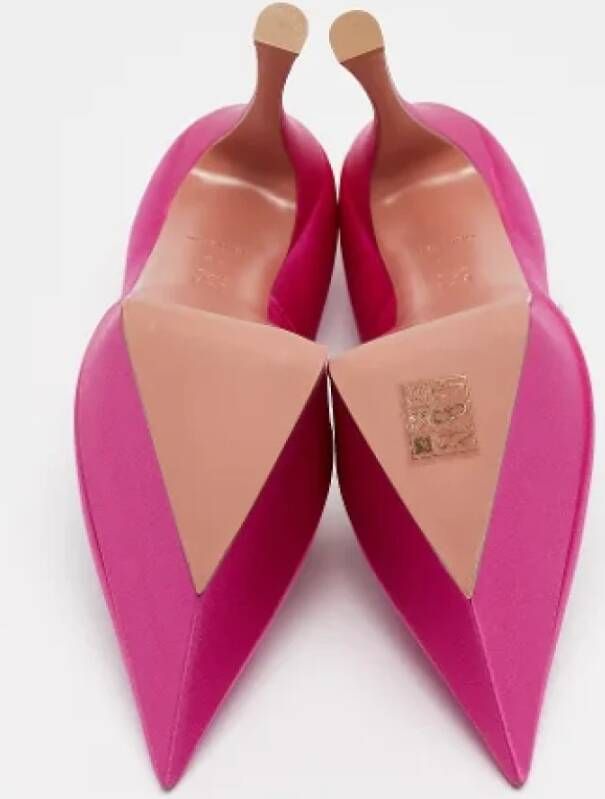 Amina Muaddi Pre-owned Satin heels Pink Dames