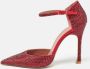 Amina Muaddi Pre-owned Satin heels Red Dames - Thumbnail 2