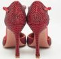 Amina Muaddi Pre-owned Satin heels Red Dames - Thumbnail 5