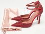 Amina Muaddi Pre-owned Satin heels Red Dames - Thumbnail 9