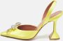 Amina Muaddi Pre-owned Satin heels Yellow Dames - Thumbnail 2