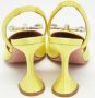 Amina Muaddi Pre-owned Satin heels Yellow Dames - Thumbnail 5