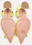 Amina Muaddi Pre-owned Satin heels Yellow Dames - Thumbnail 6