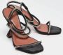 Amina Muaddi Pre-owned Satin sandals Black Dames - Thumbnail 4