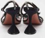 Amina Muaddi Pre-owned Satin sandals Black Dames - Thumbnail 5