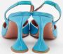 Amina Muaddi Pre-owned Satin sandals Blue Dames - Thumbnail 5