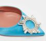 Amina Muaddi Pre-owned Satin sandals Blue Dames - Thumbnail 8