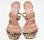 Amina Muaddi Pre-owned Satin sandals Brown Dames - Thumbnail 2