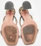 Amina Muaddi Pre-owned Satin sandals Brown Dames - Thumbnail 5