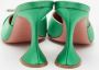 Amina Muaddi Pre-owned Satin sandals Green Dames - Thumbnail 5