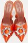 Amina Muaddi Pre-owned Satin sandals Orange Dames - Thumbnail 3