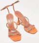 Amina Muaddi Pre-owned Satin sandals Orange Dames - Thumbnail 3