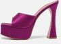 Amina Muaddi Pre-owned Satin sandals Pink Dames - Thumbnail 2