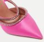 Amina Muaddi Pre-owned Satin sandals Pink Dames - Thumbnail 6