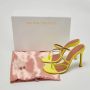 Amina Muaddi Pre-owned Satin sandals Yellow Dames - Thumbnail 9