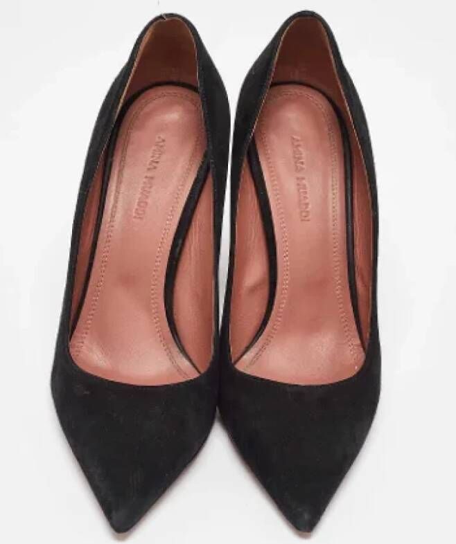 Amina Muaddi Pre-owned Suede heels Black Dames