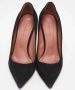 Amina Muaddi Pre-owned Suede heels Black Dames - Thumbnail 3