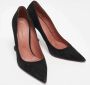 Amina Muaddi Pre-owned Suede heels Black Dames - Thumbnail 4