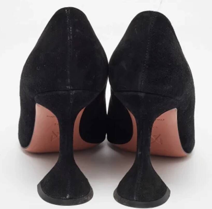 Amina Muaddi Pre-owned Suede heels Black Dames