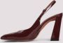 Amina Muaddi Rode Leren Pumps Elegante Hakken Red Dames - Thumbnail 2