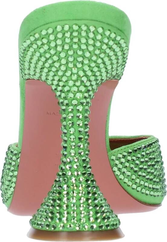 Amina Muaddi Sandalen Groen Green Dames