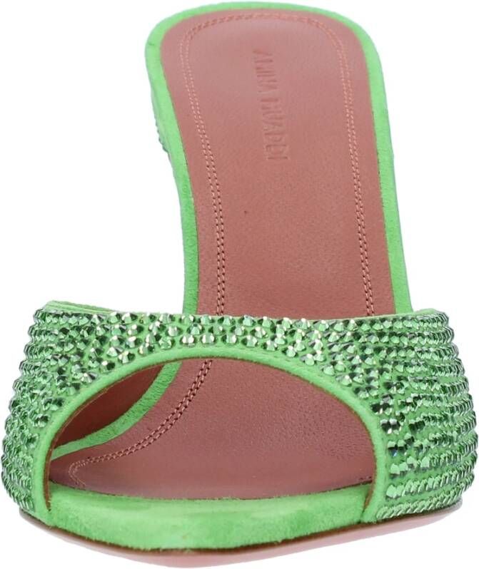 Amina Muaddi Sandalen Groen Green Dames