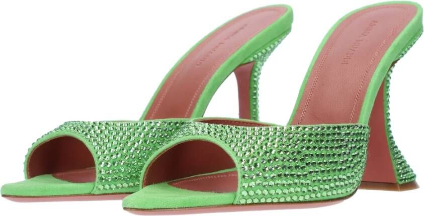 Amina Muaddi Sandalen Groen Green Dames