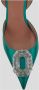 Amina Muaddi Slingback Sandalen 105 Groen Dames - Thumbnail 4