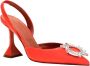 Amina Muaddi Tangerine Slingback Pumps Red Dames - Thumbnail 8