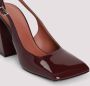 Amina Muaddi Rode Leren Pumps Elegante Hakken Red Dames - Thumbnail 7