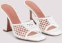 Amina Muaddi Witte Raffia Sandalen met Zandloper Hak White Dames - Thumbnail 6