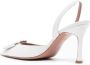 Amina Muaddi Witte Leren Stiletto Pumps Ss22 White Dames - Thumbnail 3