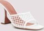 Amina Muaddi Witte Raffia Sandalen met Zandloper Hak White Dames - Thumbnail 10