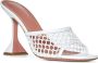 Amina Muaddi Witte Raffia Sandalen met Zandloper Hak White Dames - Thumbnail 2