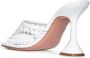 Amina Muaddi Witte Raffia Sandalen met Zandloper Hak White Dames - Thumbnail 3