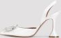 Amina Muaddi Witte Satijnen Pumps Elegante Stijl White Dames - Thumbnail 2